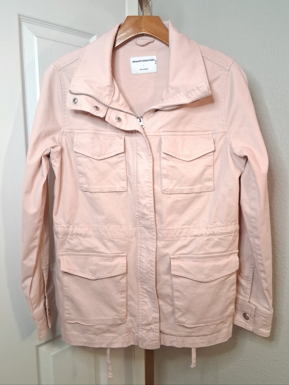 Blush Pink Amazon Essentials Fabric Jacket Small
